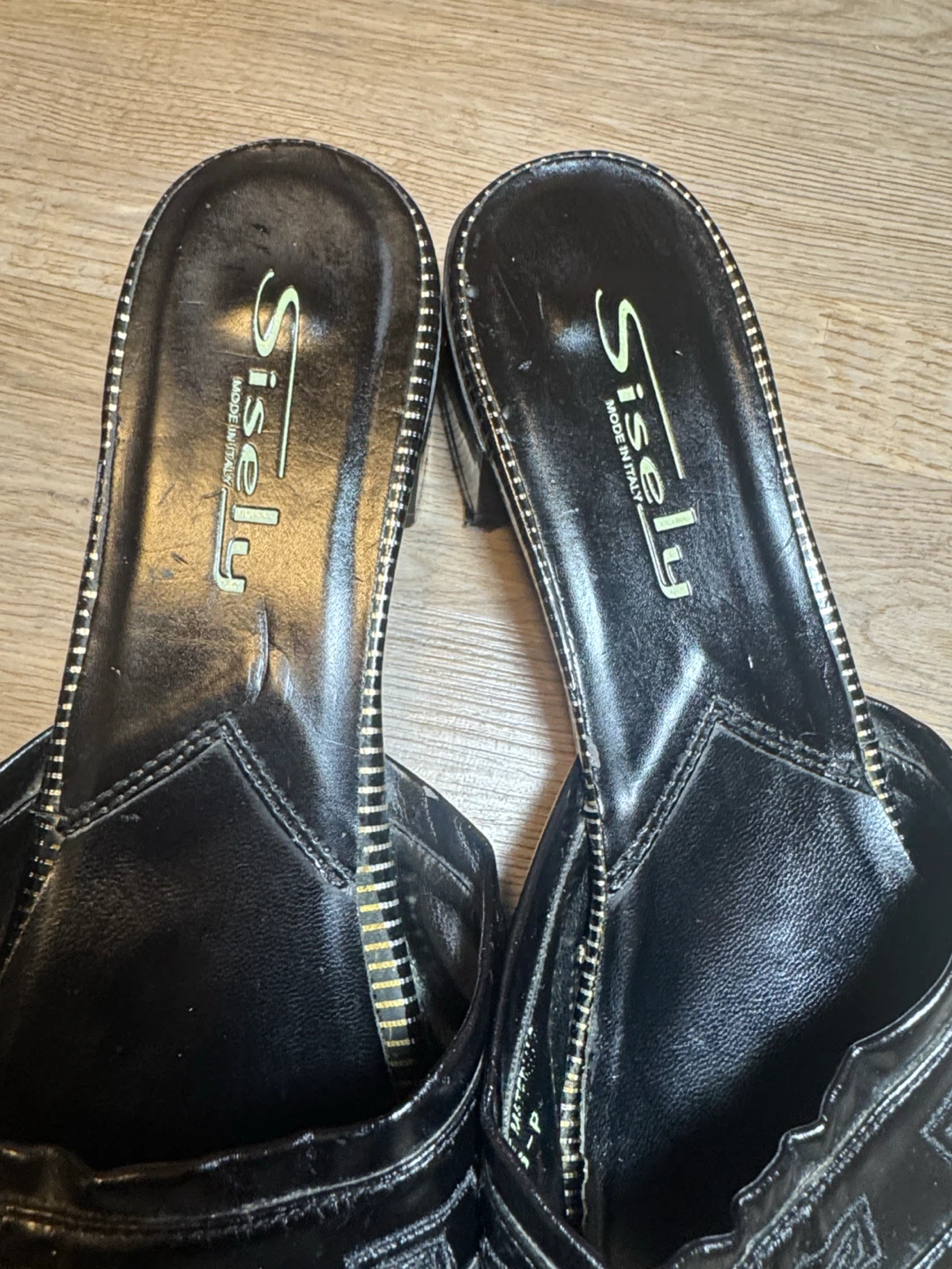 Vintage Siseley Black Mules Made in Italy - photo 5
