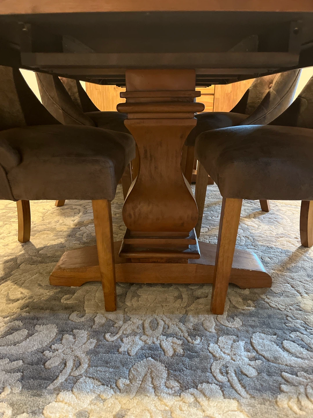 Wooden Dining Table with Upholstered Chairs - photo 3