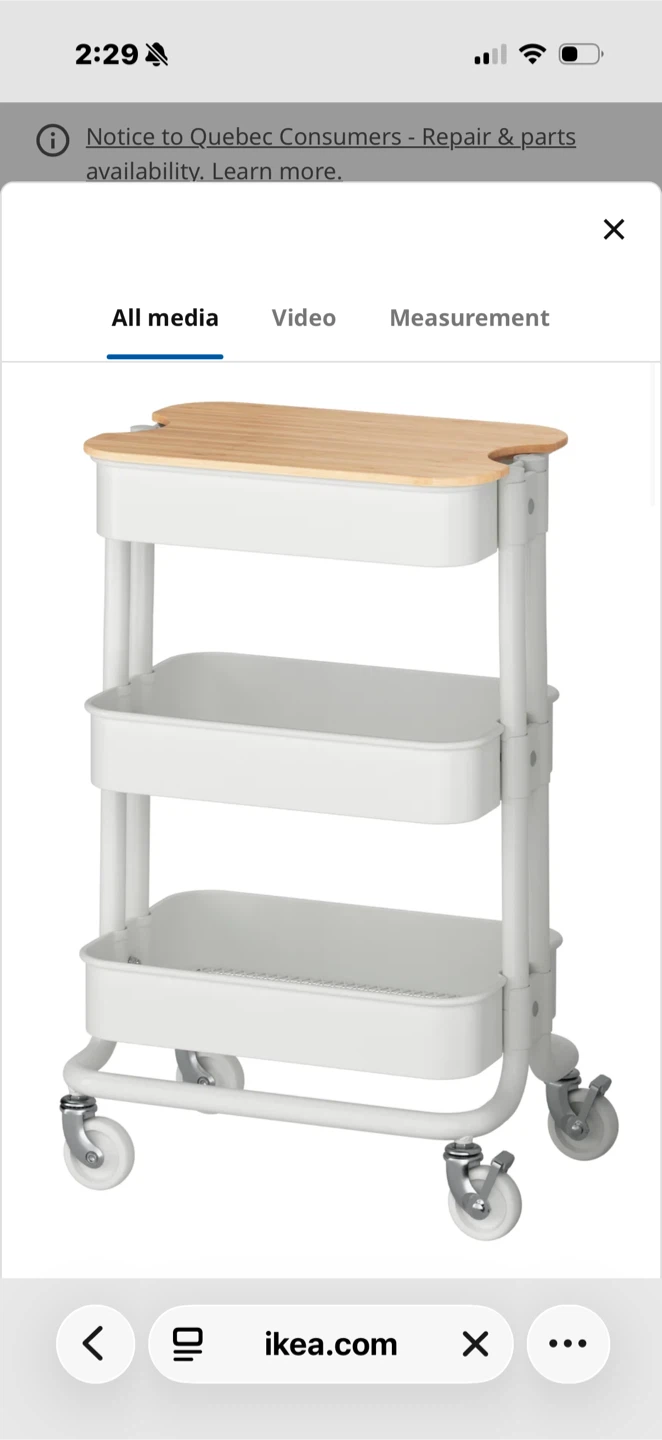 IKEA RÅSKOG Cart - White - photo 2