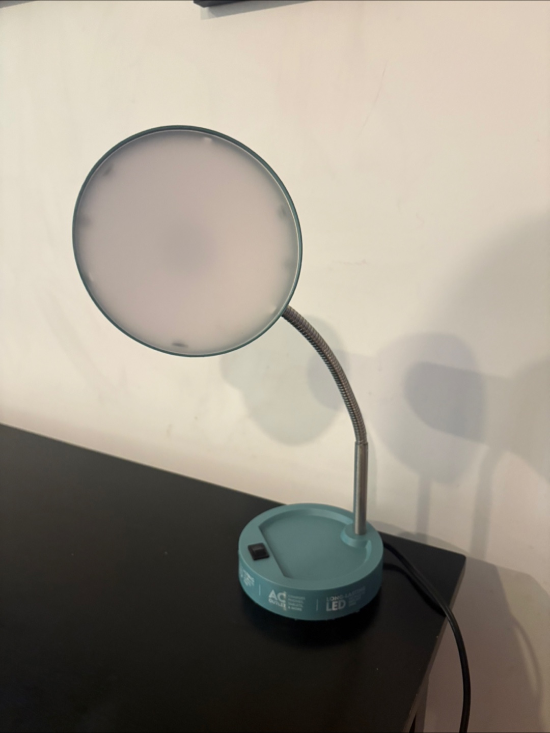 Desk Lamp with AC Outlet