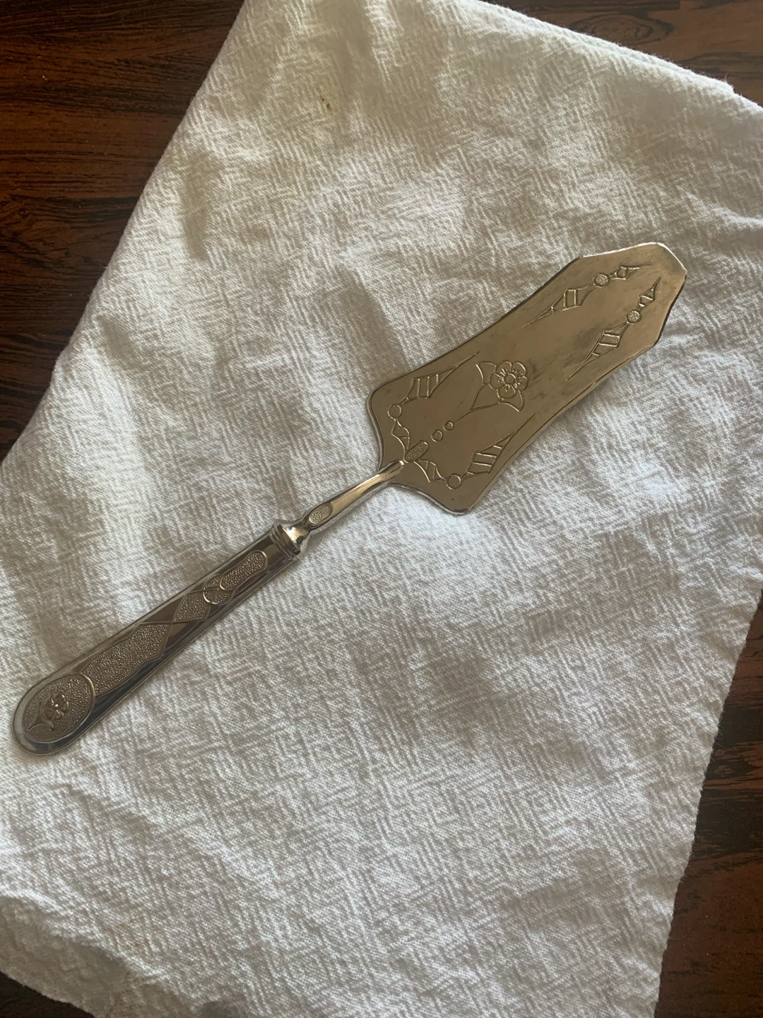 Vintage Silver-Plated Cake Server Server