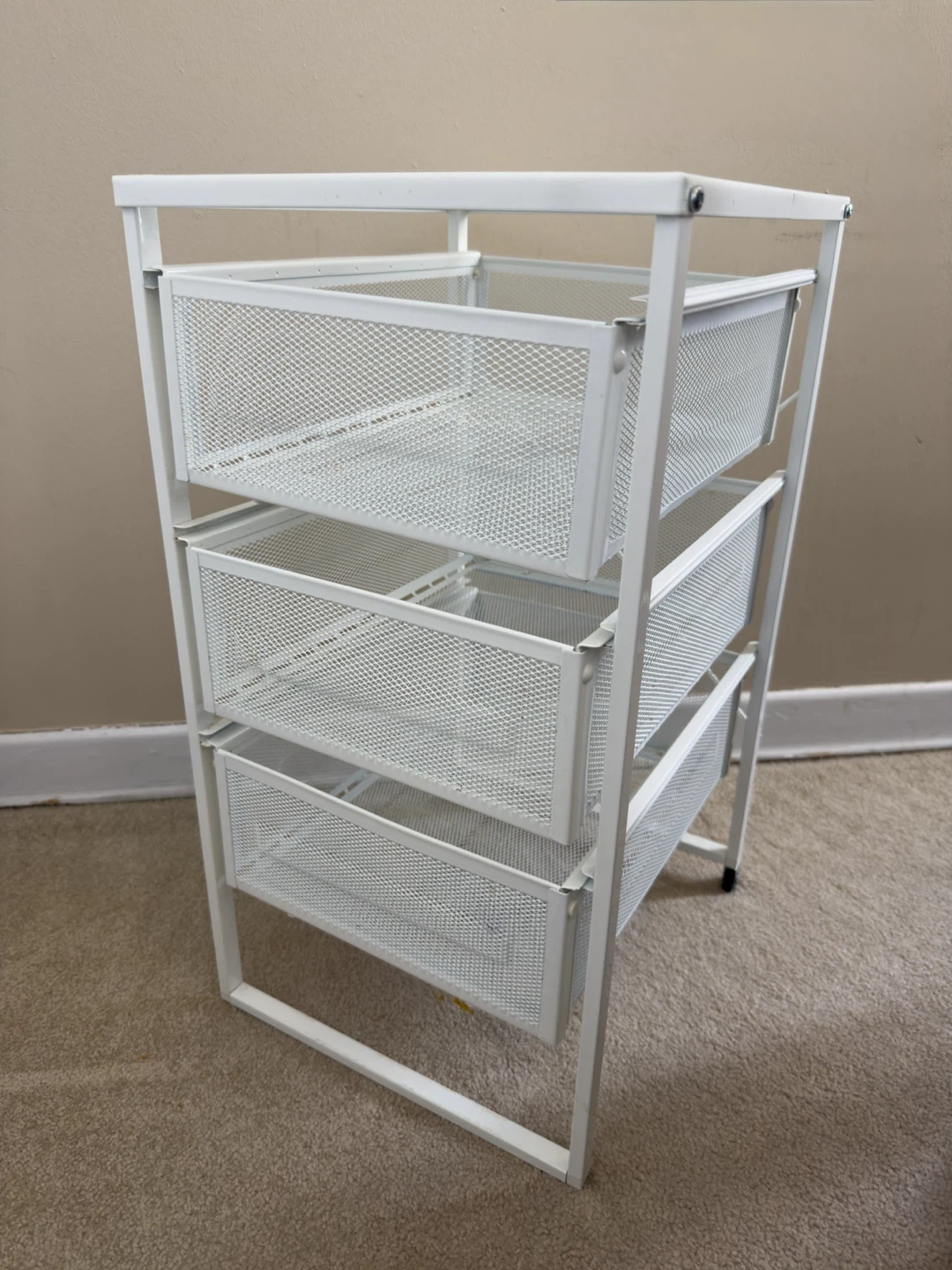IKEA White 3-Drawer Storage Cart