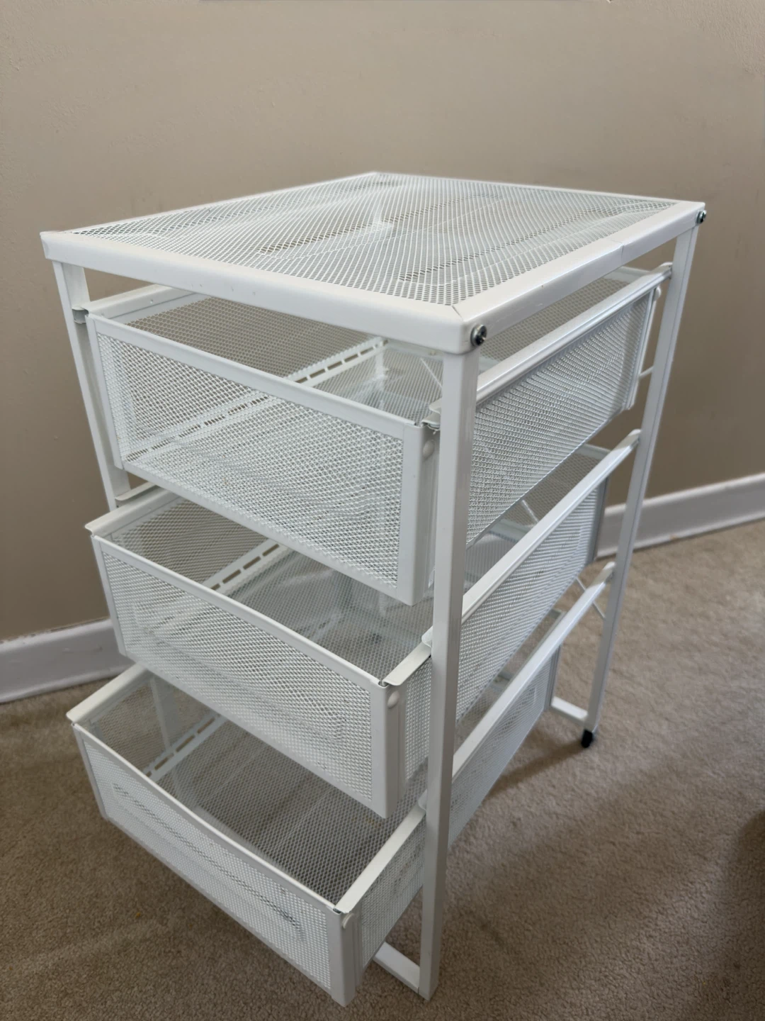 IKEA White 3-Drawer Storage Cart - photo 2