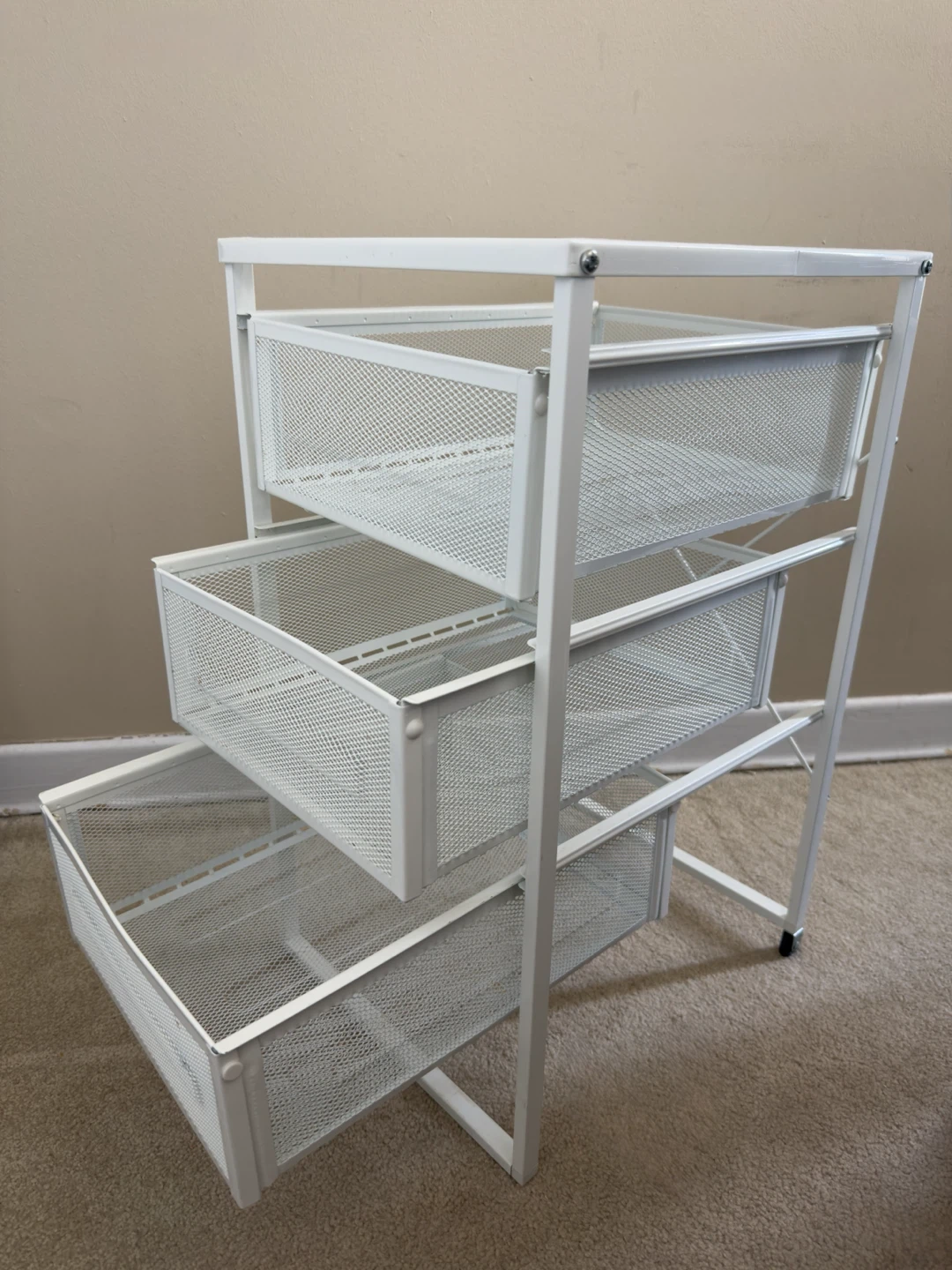 IKEA White 3-Drawer Storage Cart - photo 3