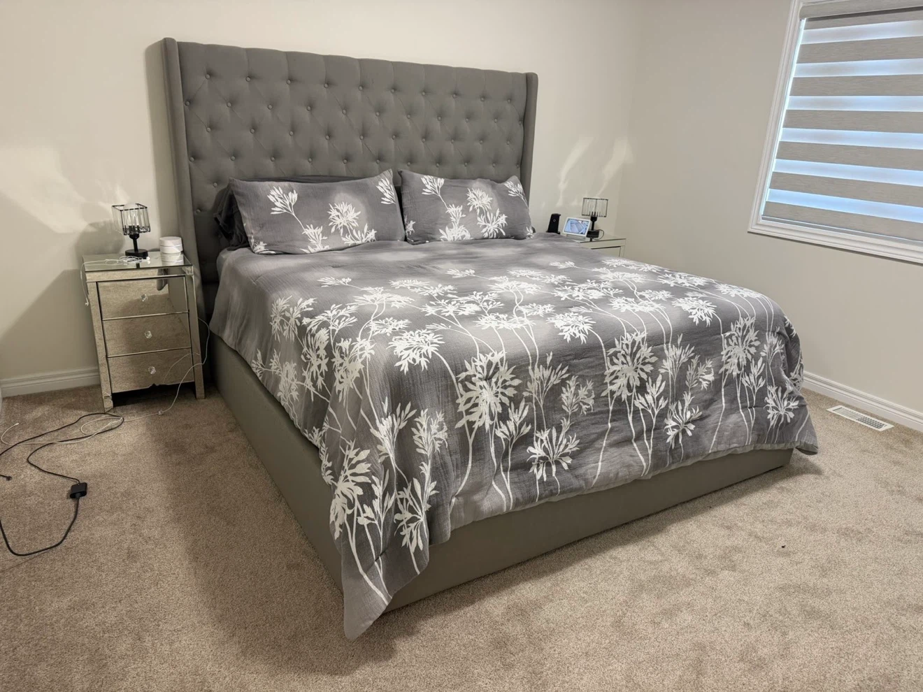 Grey King Bed For Sale