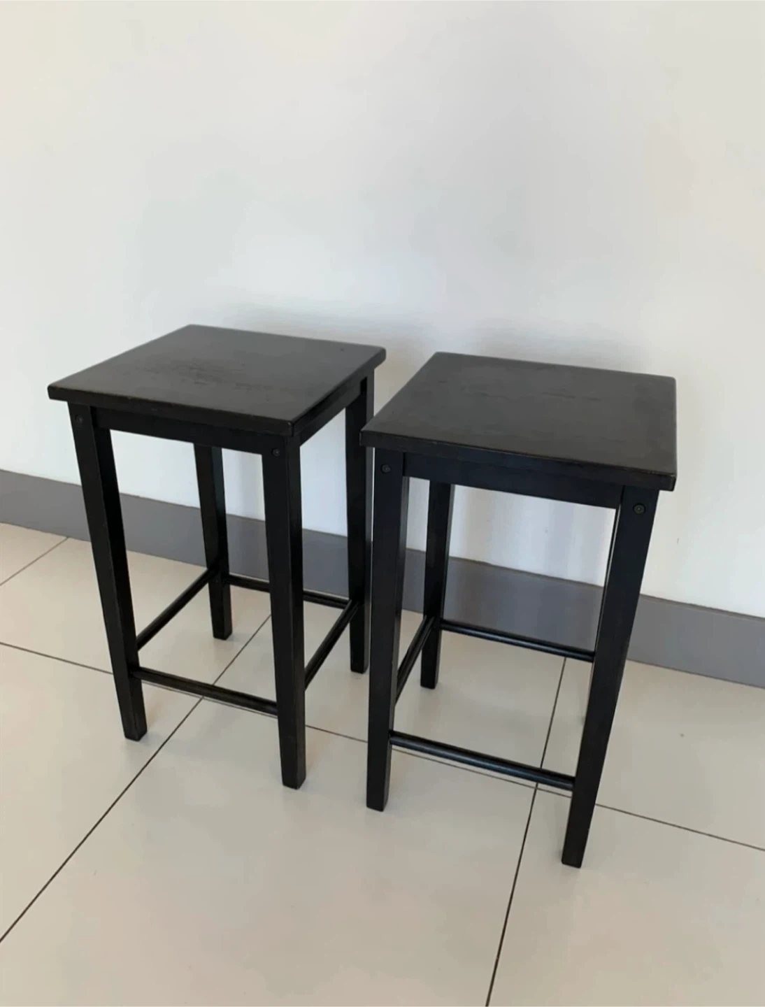 Set of 2 IKEA Black Bar Stools - photo 4