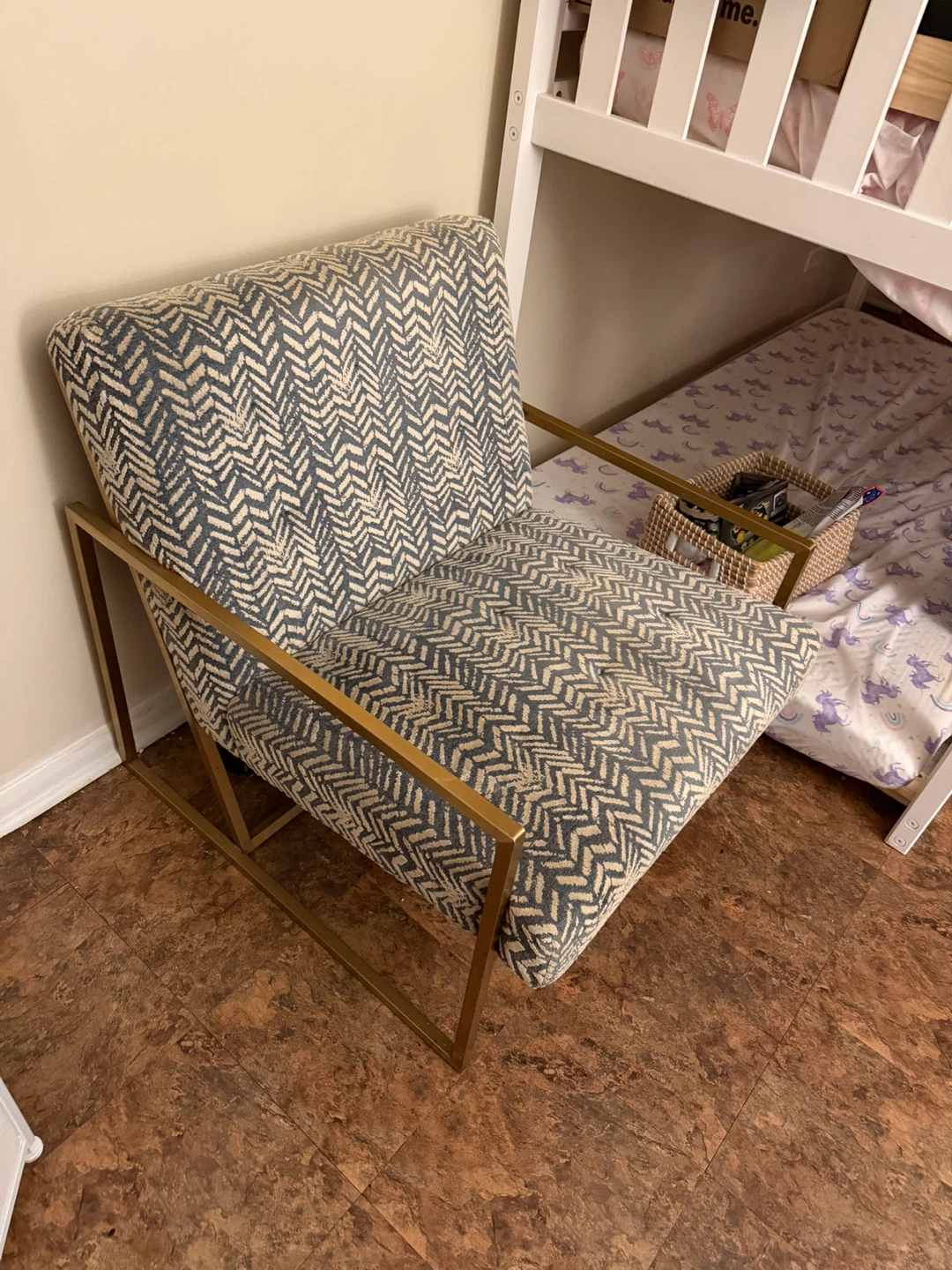 Accent Chair with Geometric Pattern