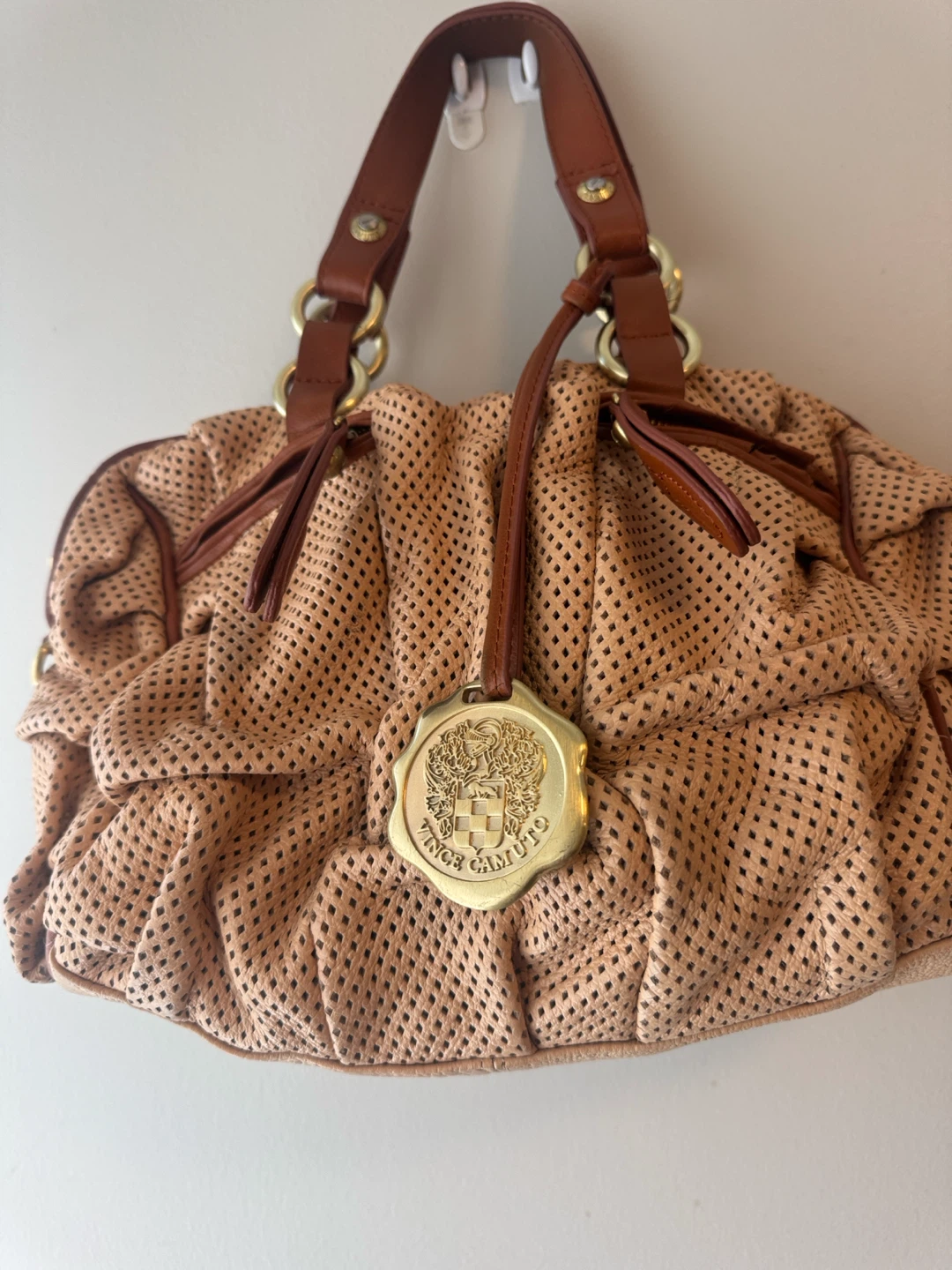 Vince Camuto Perforated Leather Hobo Bag - photo 3