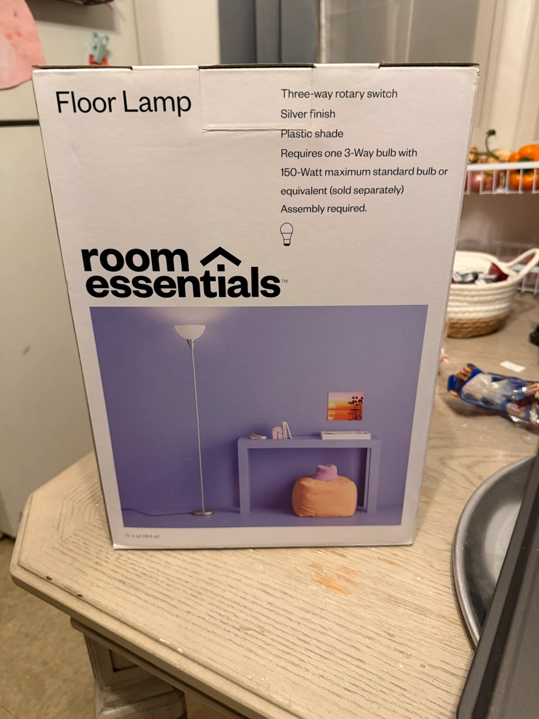 Room Essentials Floor Lamp - Silver