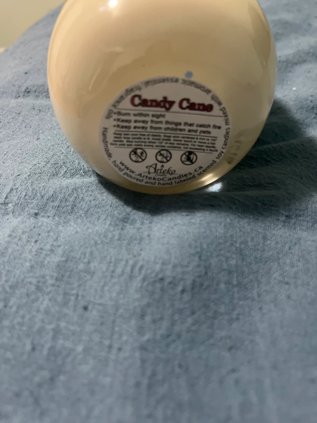 Arteko Candles "Candy Cane" Scented Soy Candle - photo 3