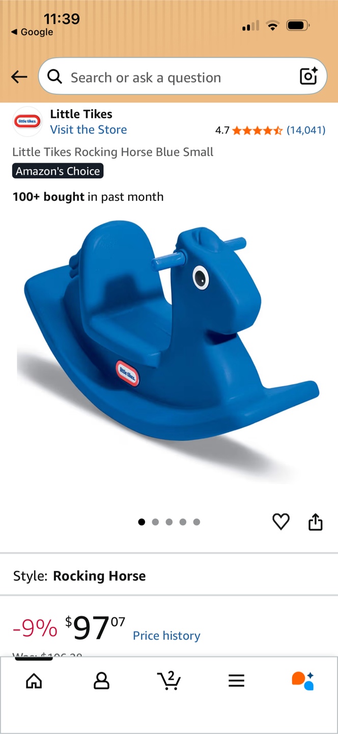 Little Tikes Rocking Horse - Teal - photo 4