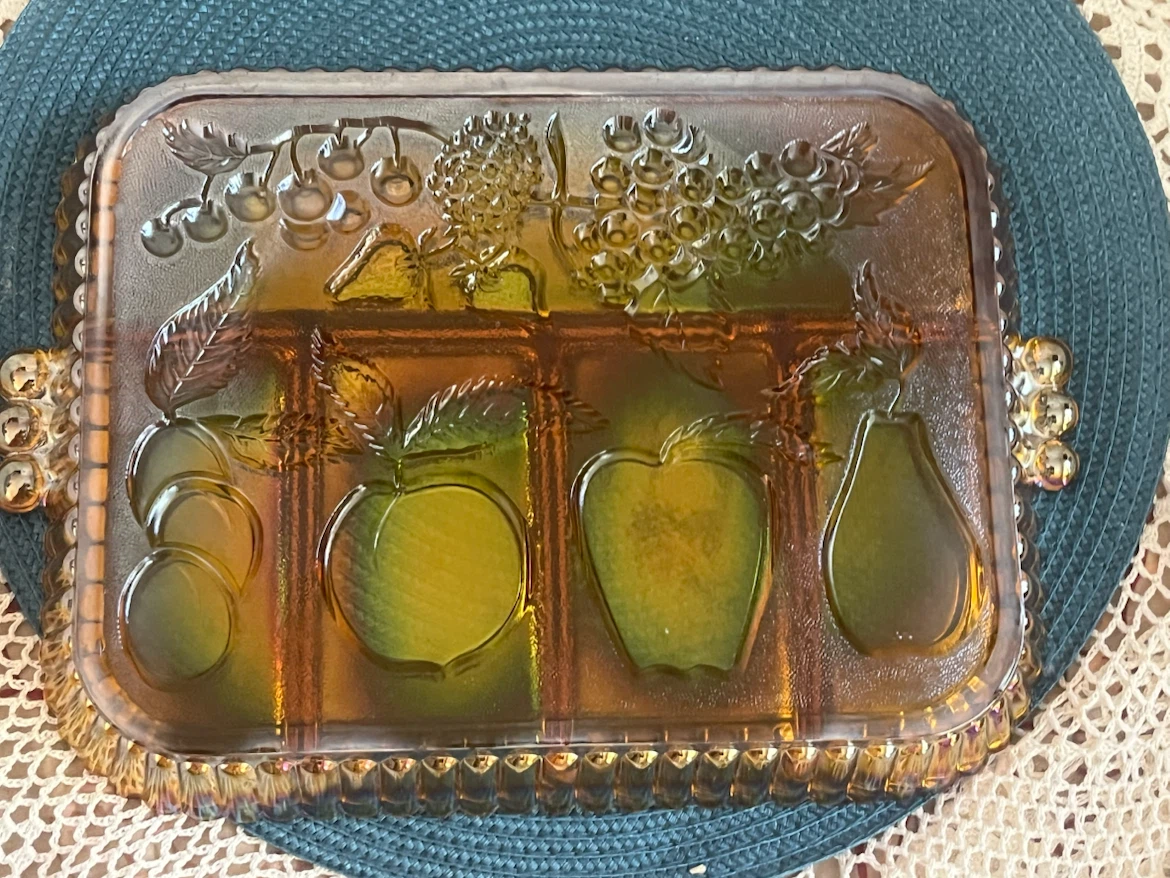 Vintage Carnival Glass Relish Tray - photo 2
