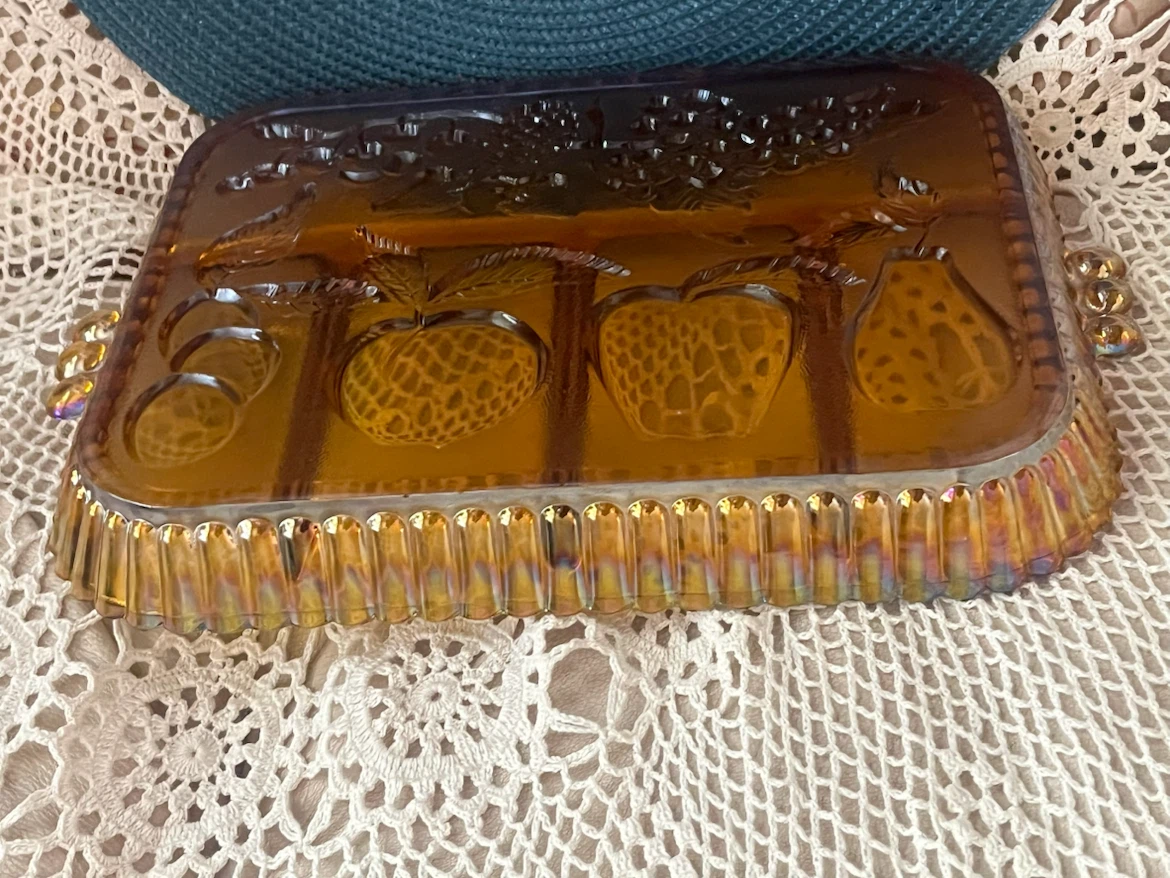 Vintage Carnival Glass Relish Tray - photo 4
