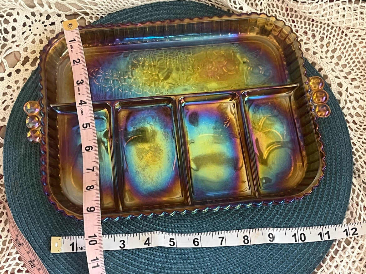 Vintage Carnival Glass Relish Tray - photo 5