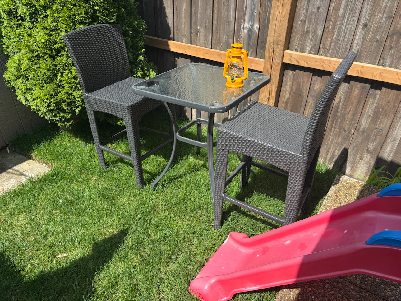 2-Piece Outdoor Bistro Set with Wicker Chairs - photo 2