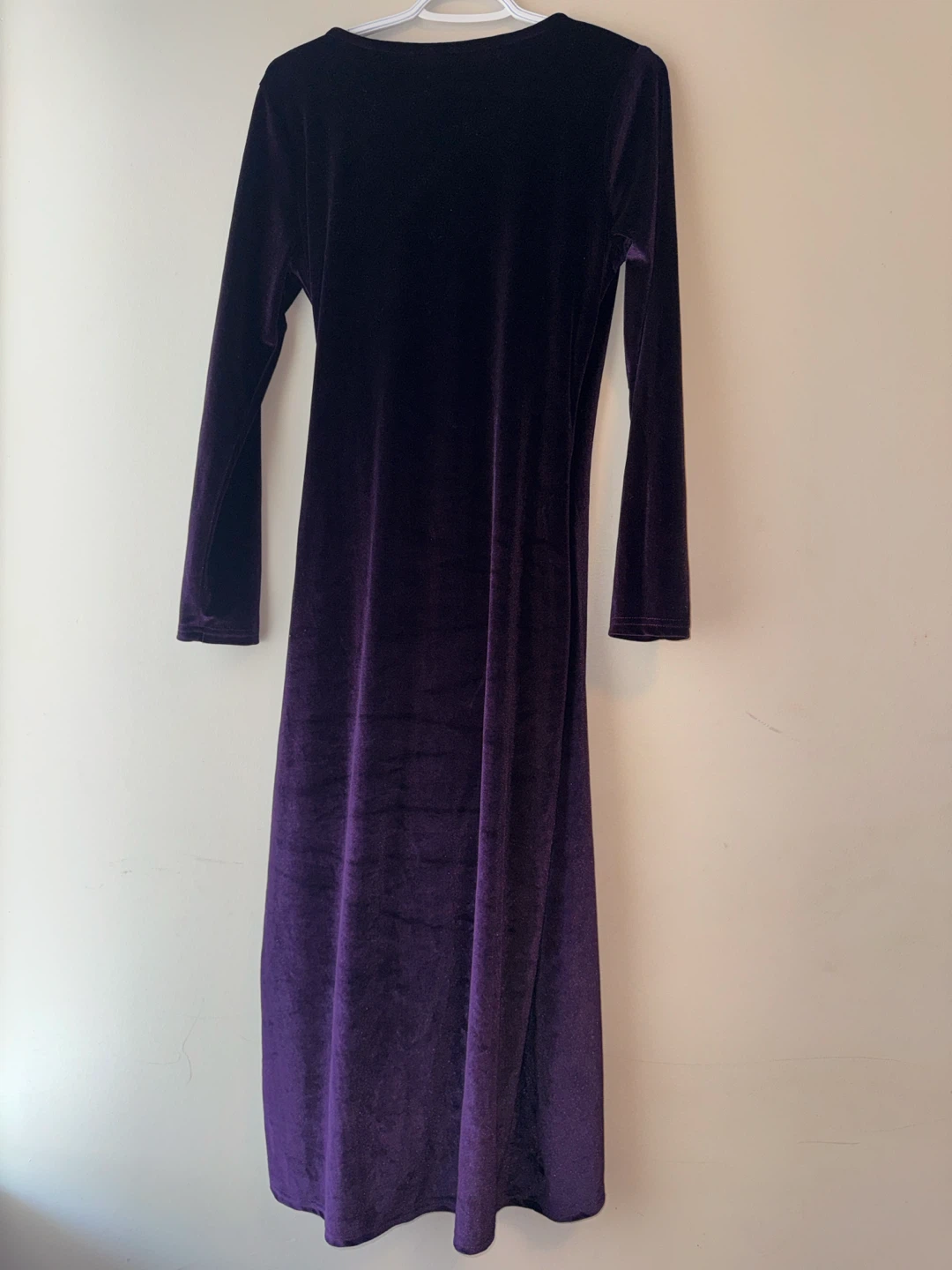 Purple Velvet Wrap Dress - photo 4