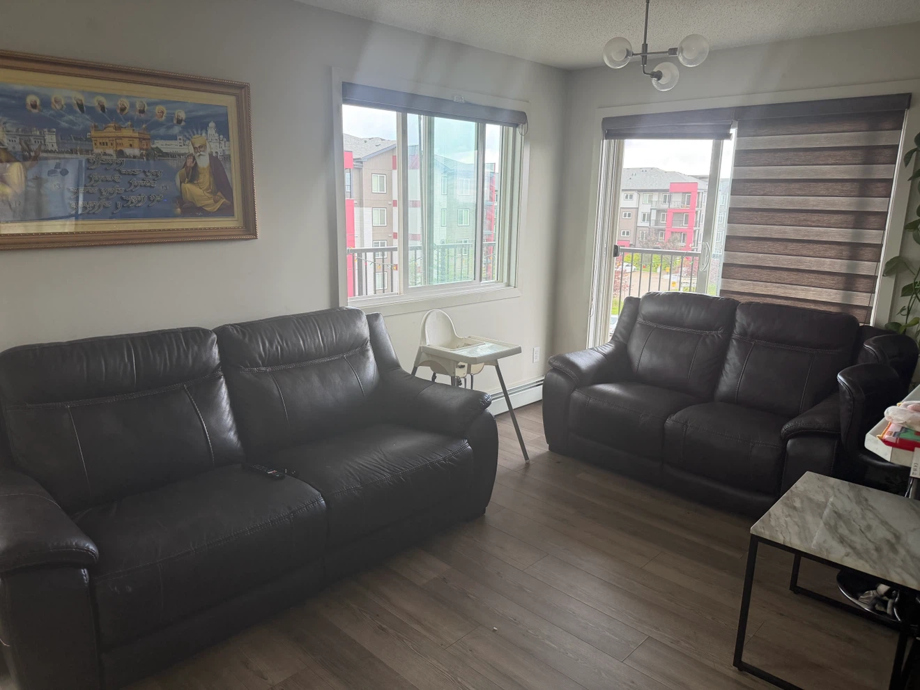 Dark Brown Leather Sofa