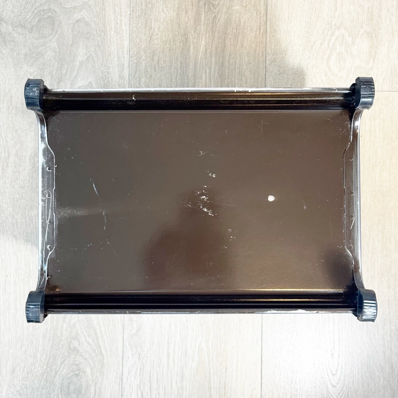Vintage industrial step stool / side table- wood and metal - photo 5