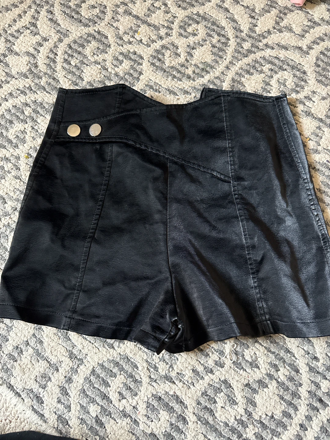 Faux Leather Shorts size small
