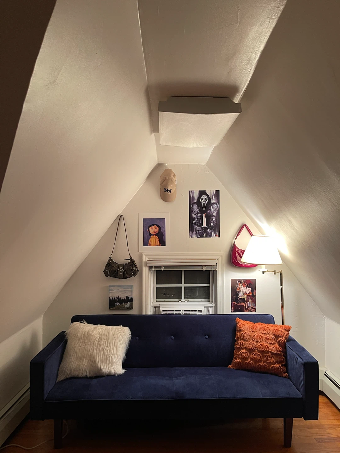 Dark Blue Tufted Sofa - photo 2