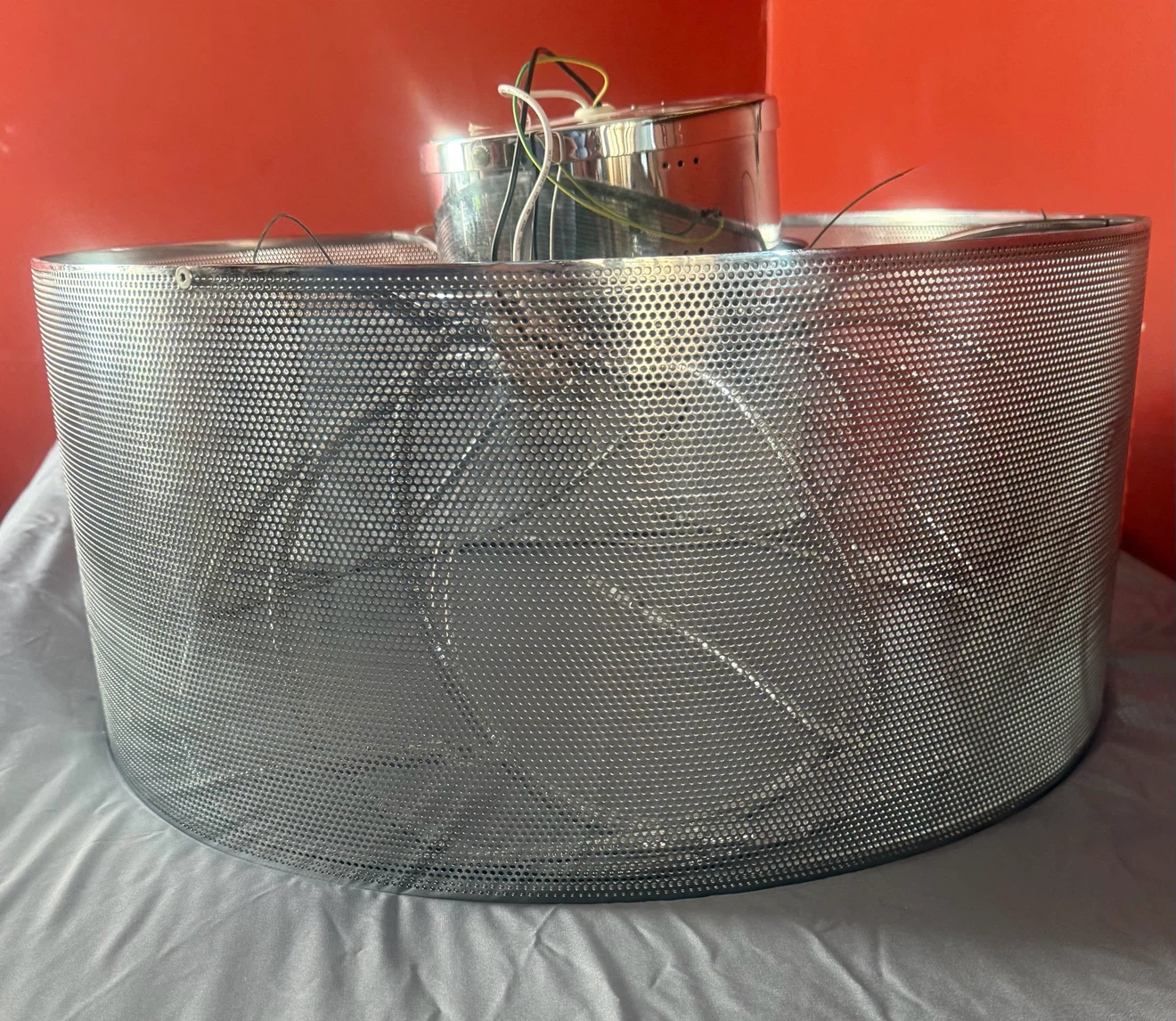 Silver Metal Drum Pendant Light Fixture