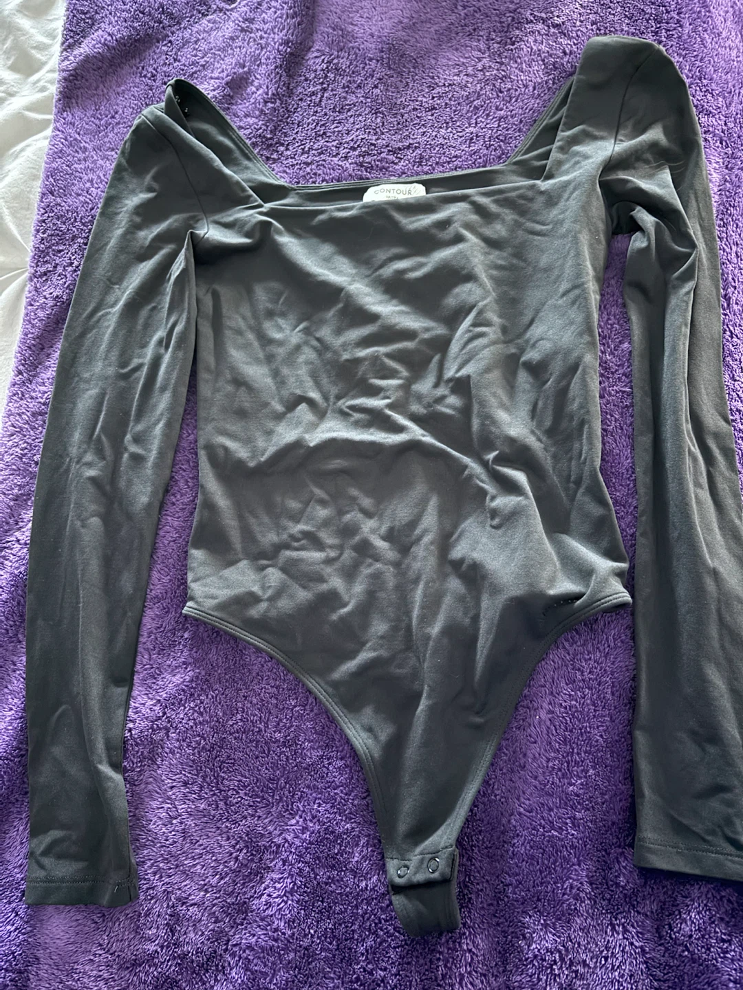 CONTOUR by Aritzia Black Long Sleeve Bodysuit
