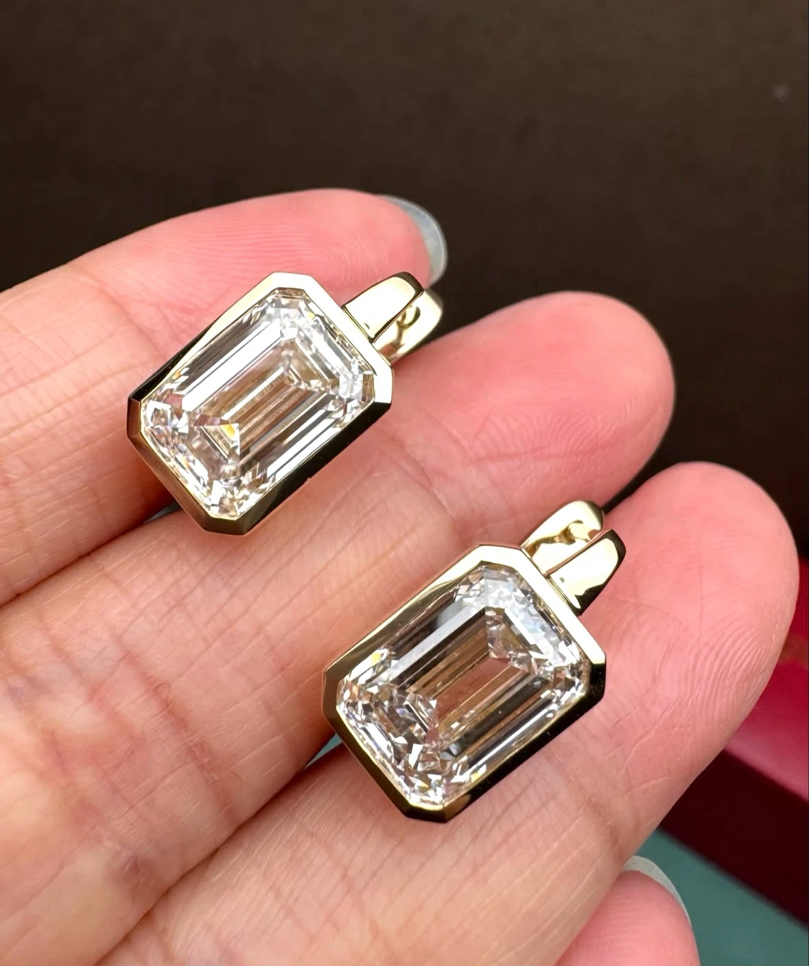 925 Silver Emerald Earrings