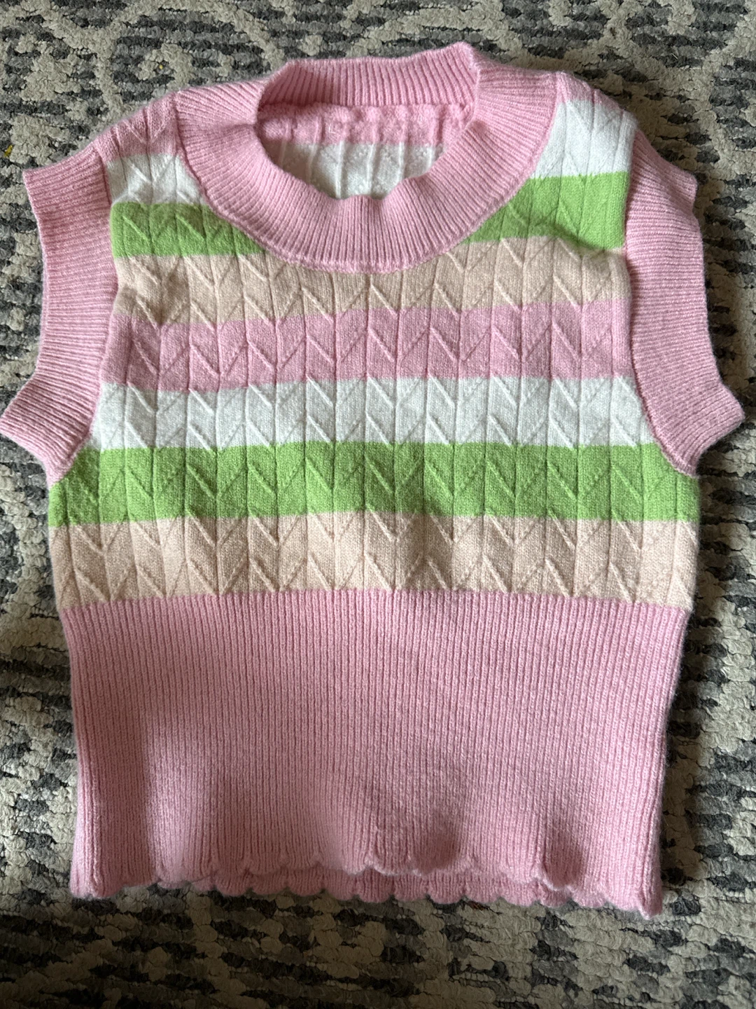 Women's Striped Knit Vest Size small
