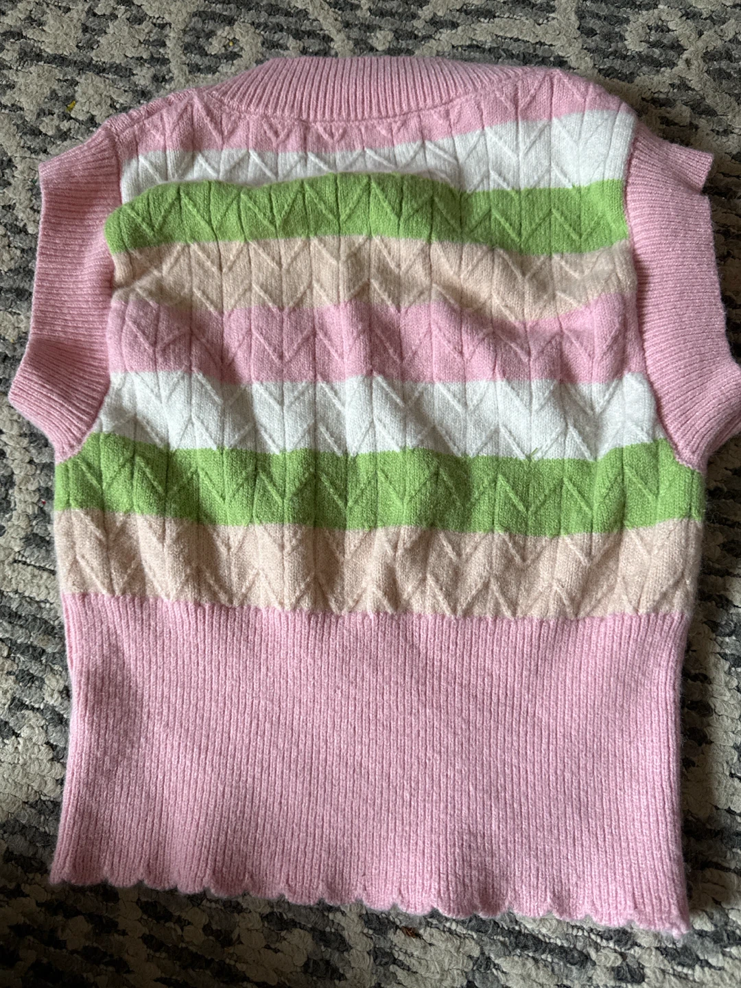 Women's Striped Knit Vest Size small - photo 2