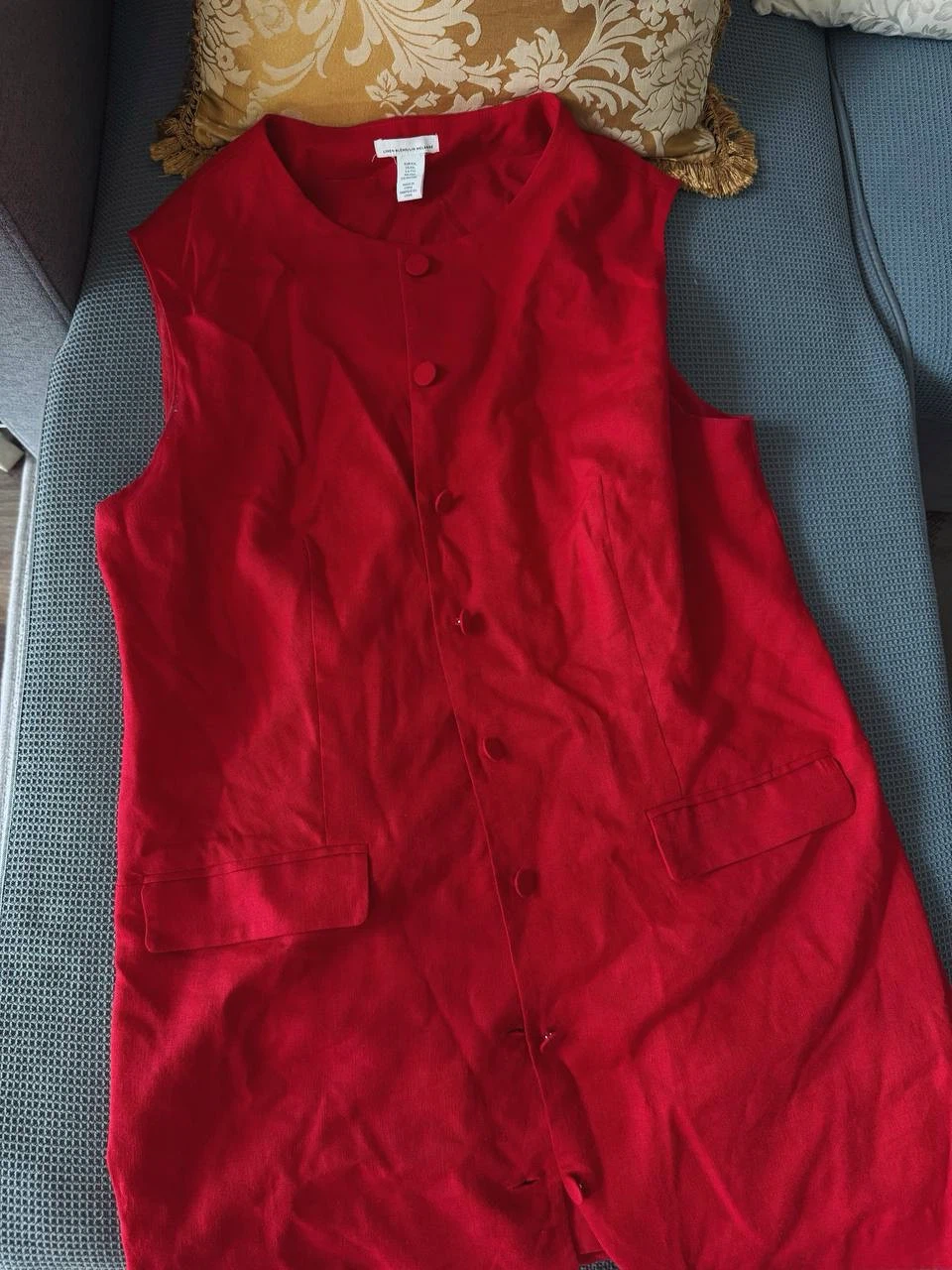 H&M Red Linen-Blend Sleeveless Dress – XL-XXL - photo 4