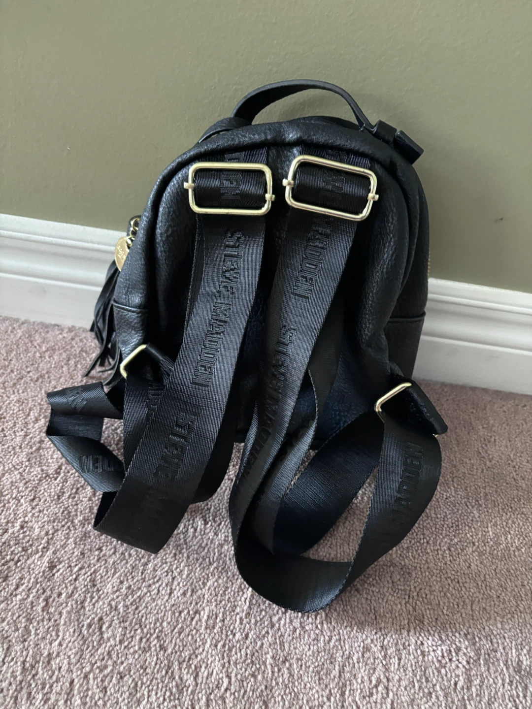 Steve Madden Black Quilted Mini Backpack - photo 2