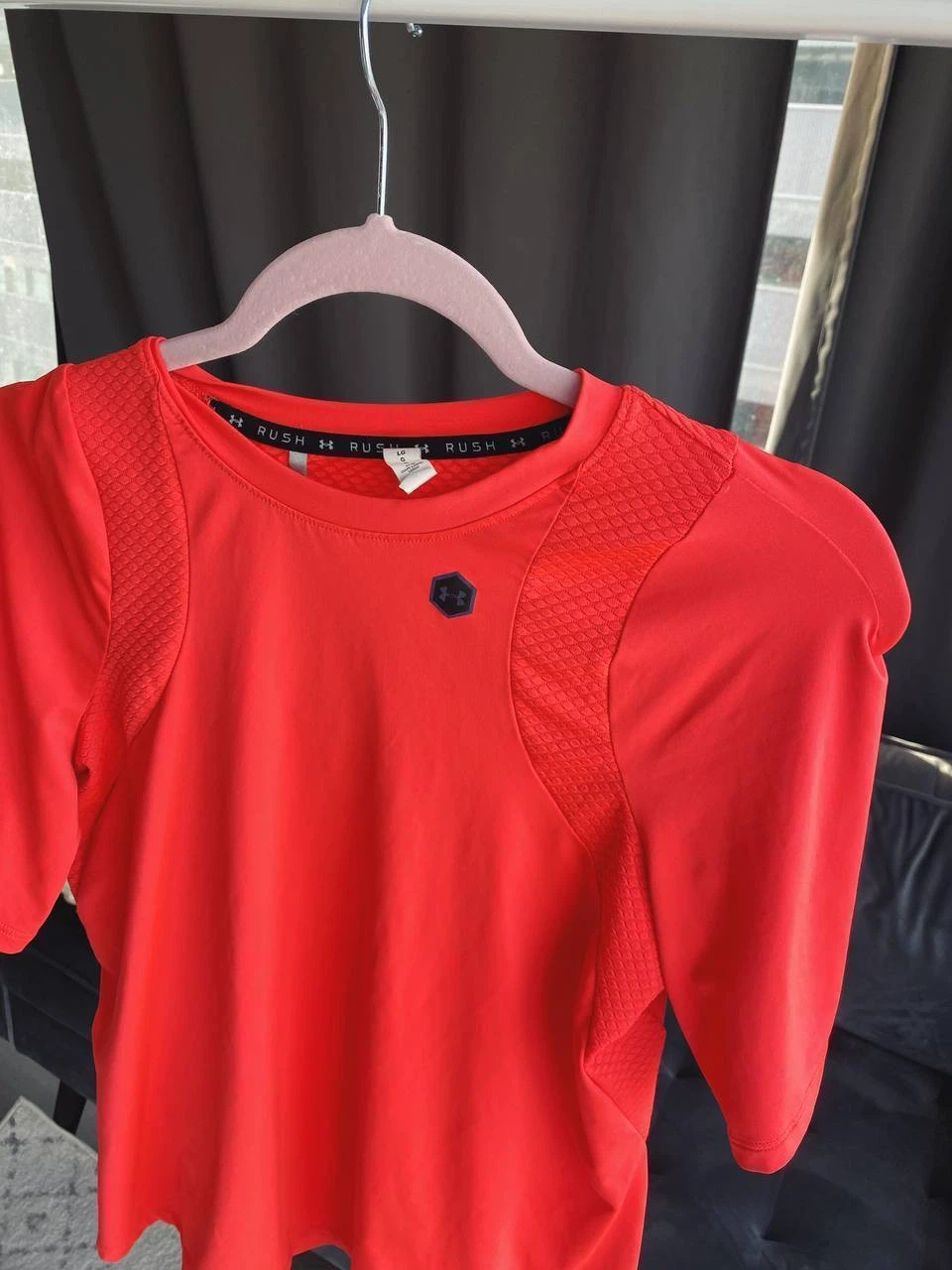 T-shirt rush top gray / orange L, Under Armour - photo 3