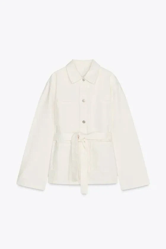 Denim jacket with belt ZARA, XXL(good for XL) - photo 5