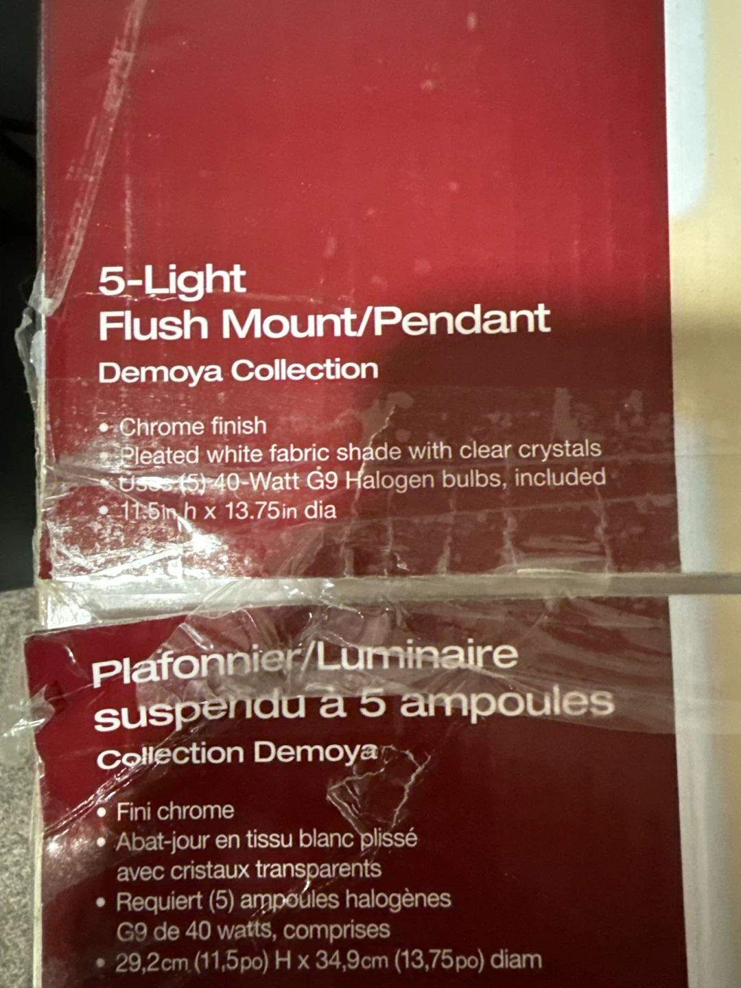 5-Light Flush Mount/Pendant Light Fixture - photo 3