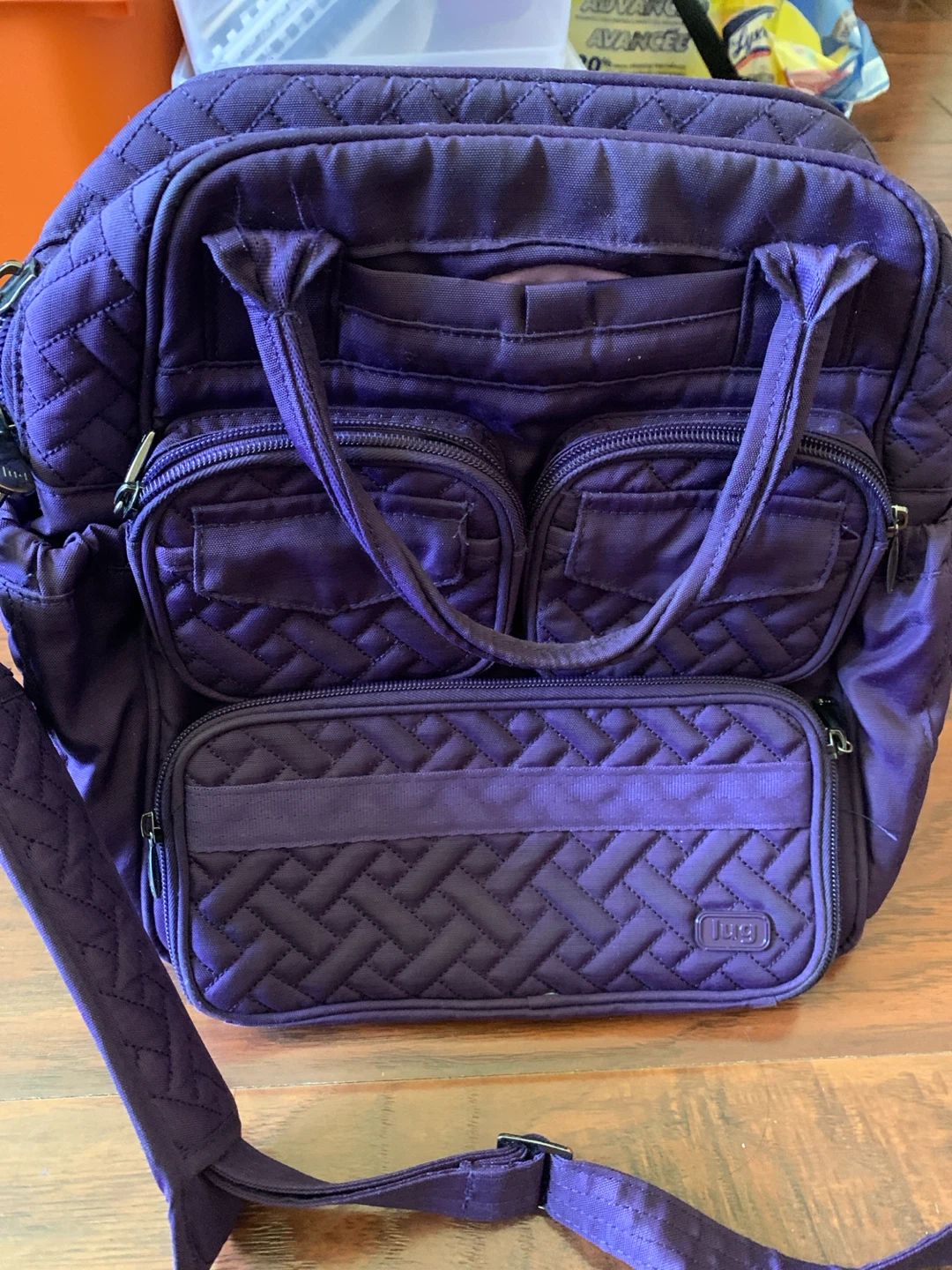 Lug Purple Quilted Weekender Bag