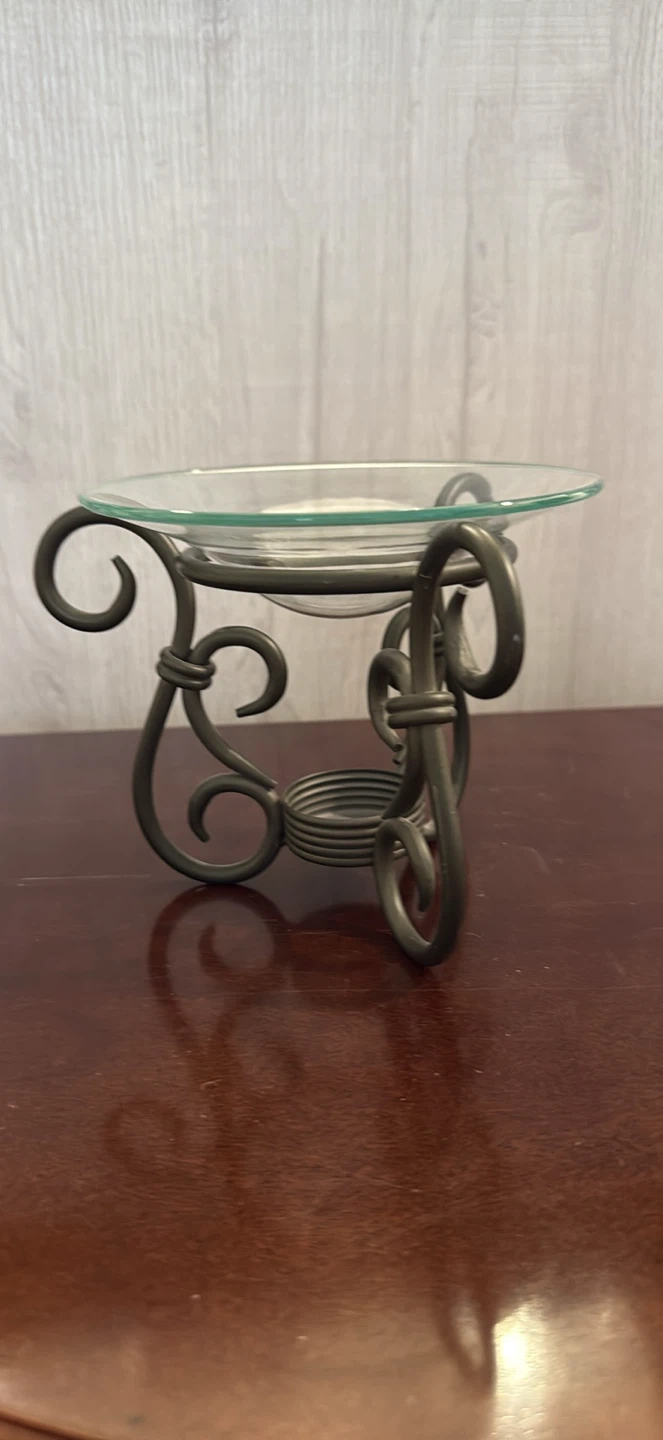 Metal and Glass Wax/Oil Warmer Stand