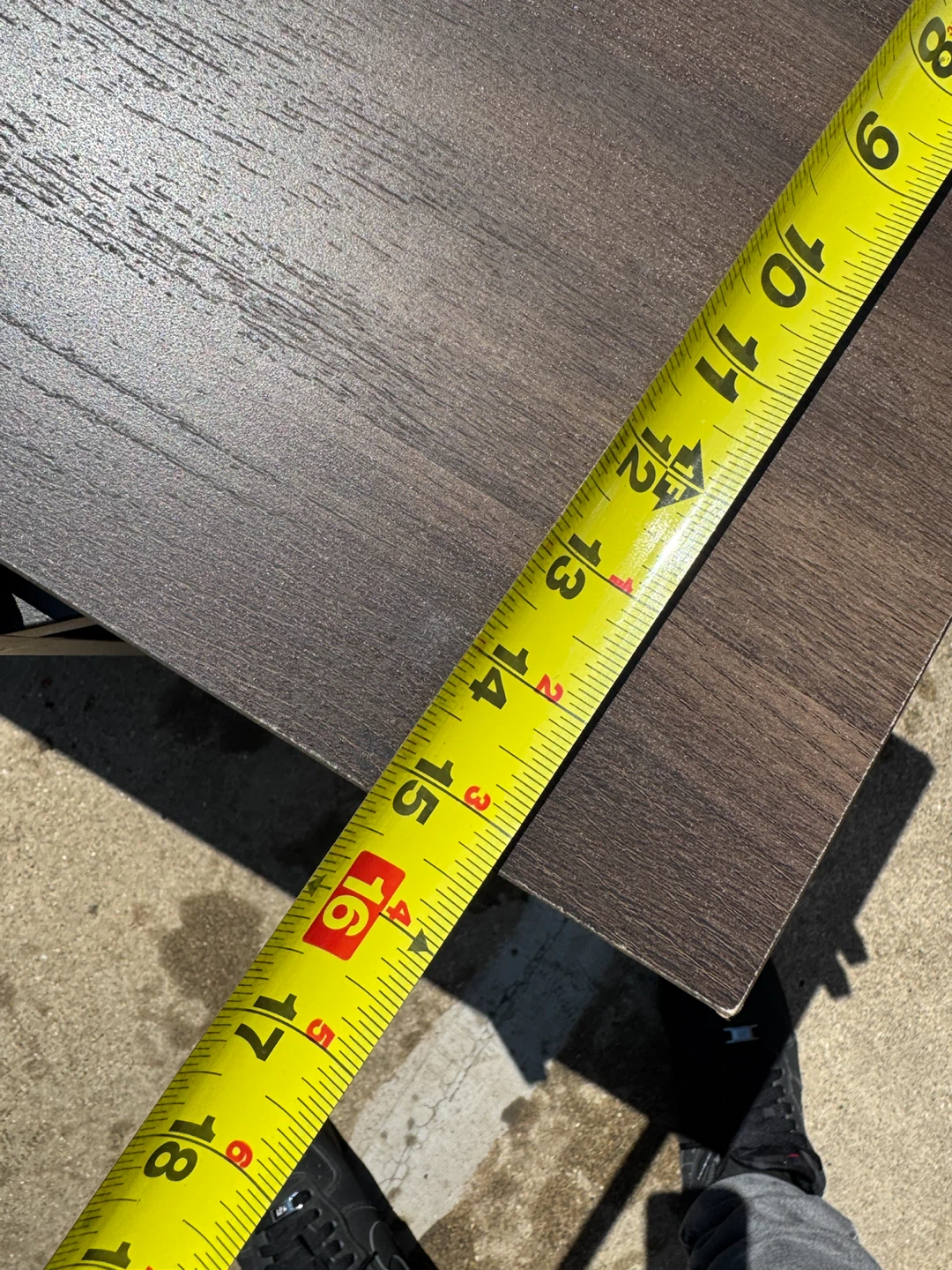 Dark Wood 3-Shelf Console Table - photo 5