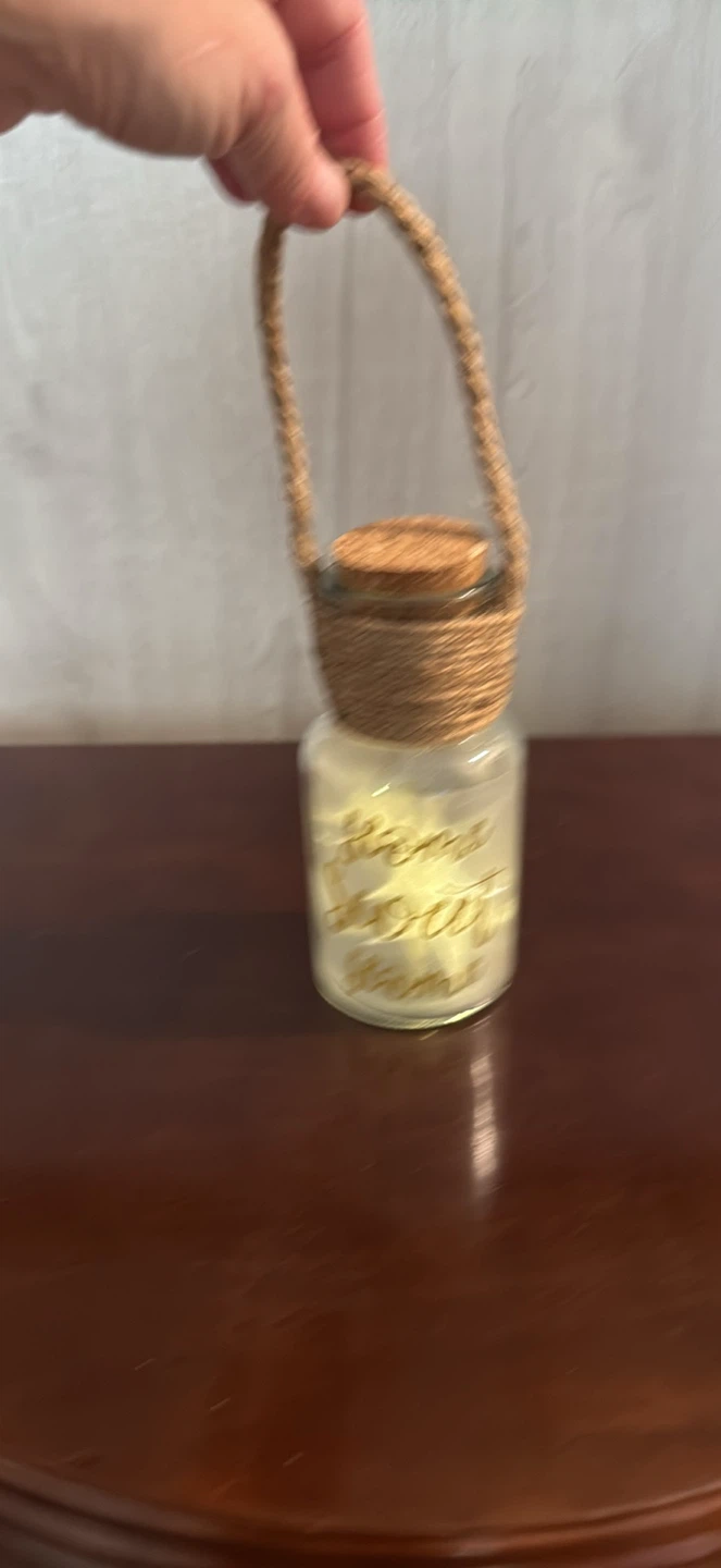 Glass Jar Light with "Home Sweet Home" Text - photo 2