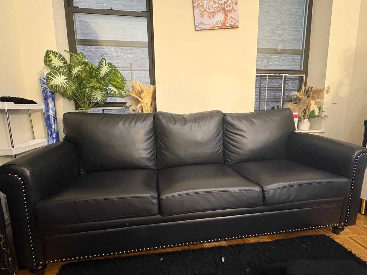 Black Leather Sofa