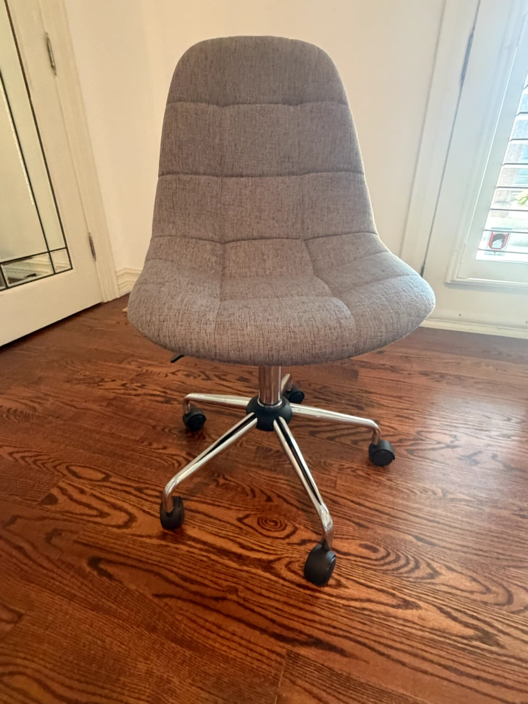 Grey Fabric Office/ vanity Chair