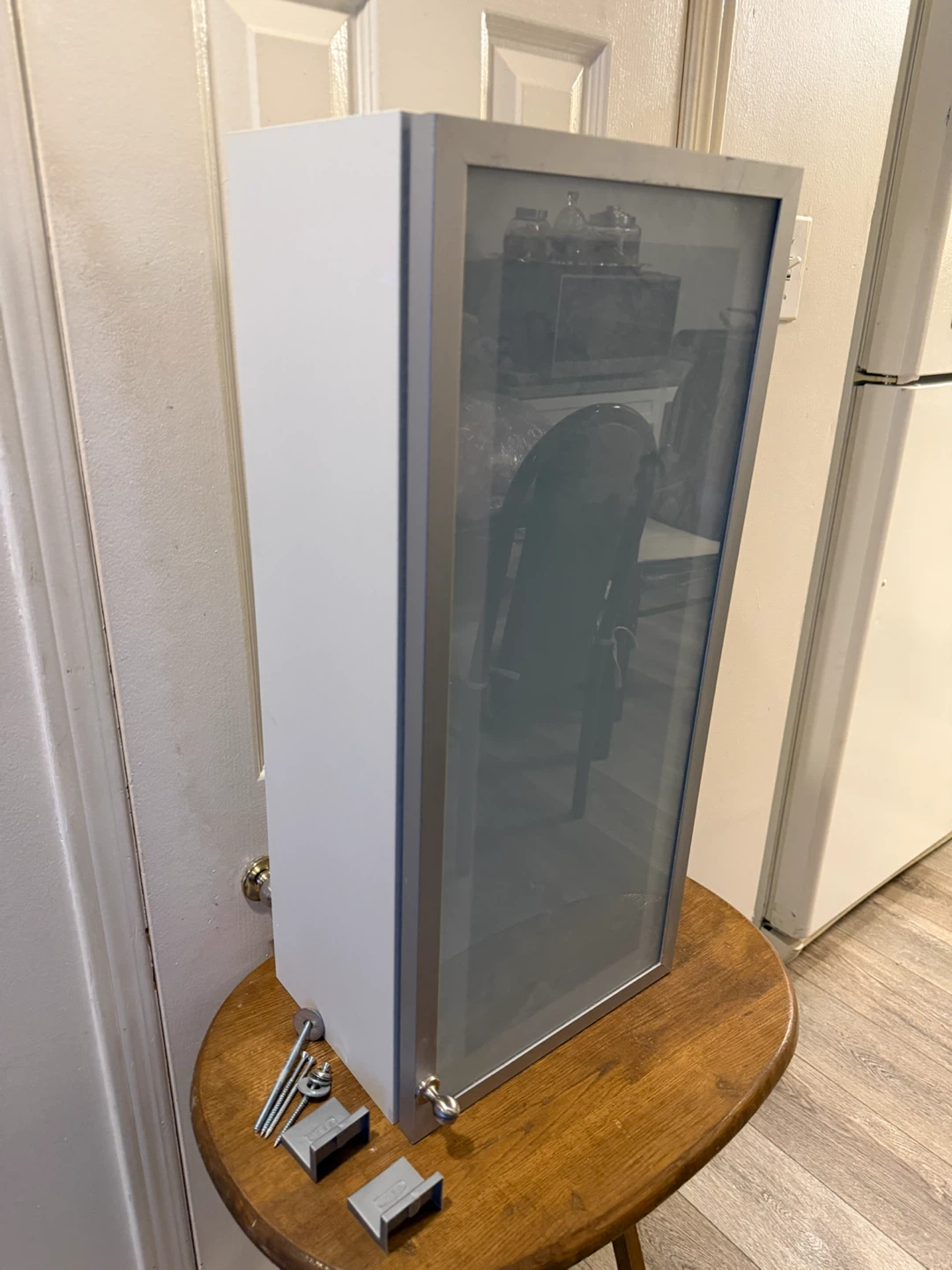 Grey Medicine Cabinet with Glass Door - photo 2