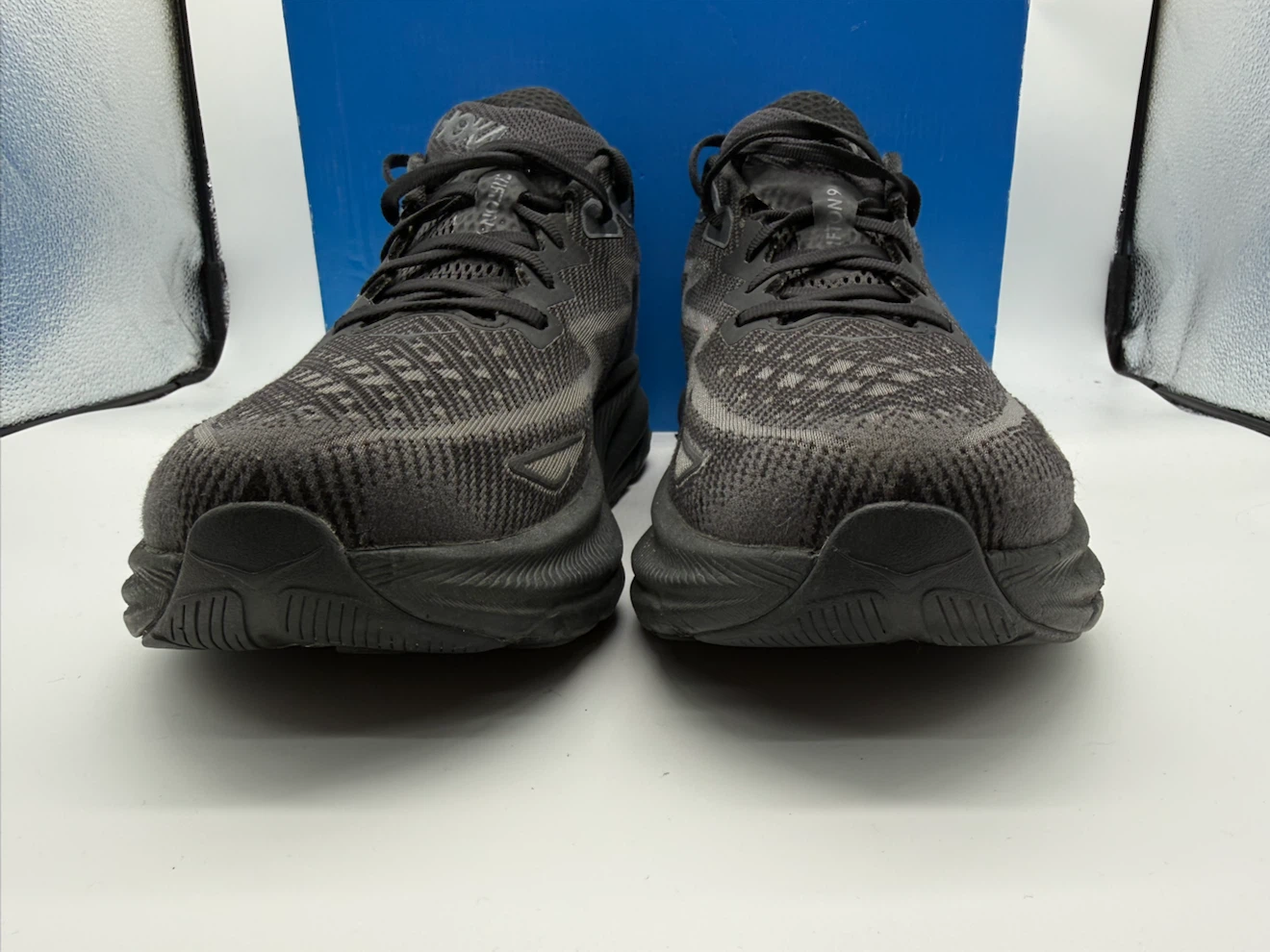 Hoka One Clifton 9 Triple Black Men’s Running Shoes Size US 11D - photo 5