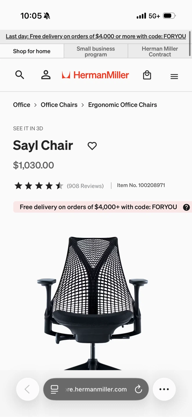Herman Miller Sayl ergonomic chairs