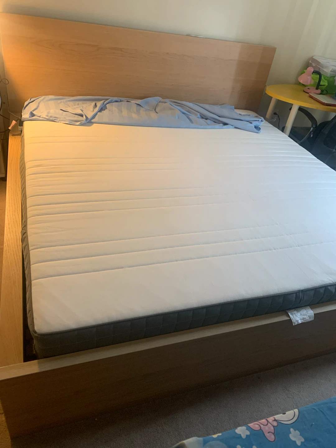 Ikea Wood Bed Frame with Storage Drawers