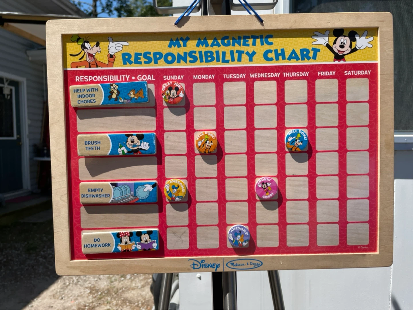 Disney Mickey Mouse Magnetic Responsibility Chart