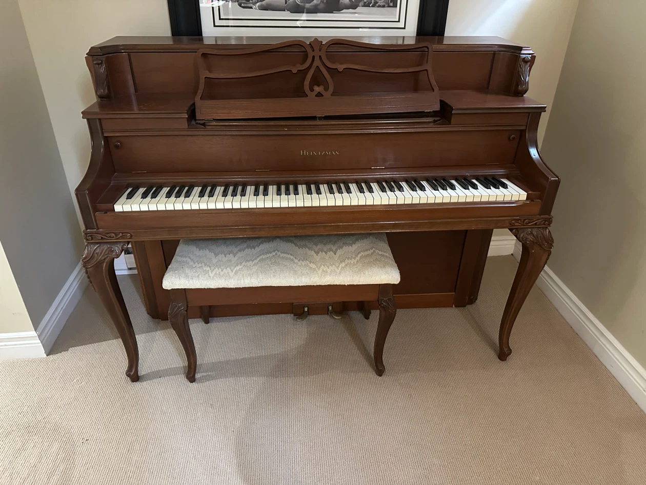 Heintzman Upright Piano & Storage Bench