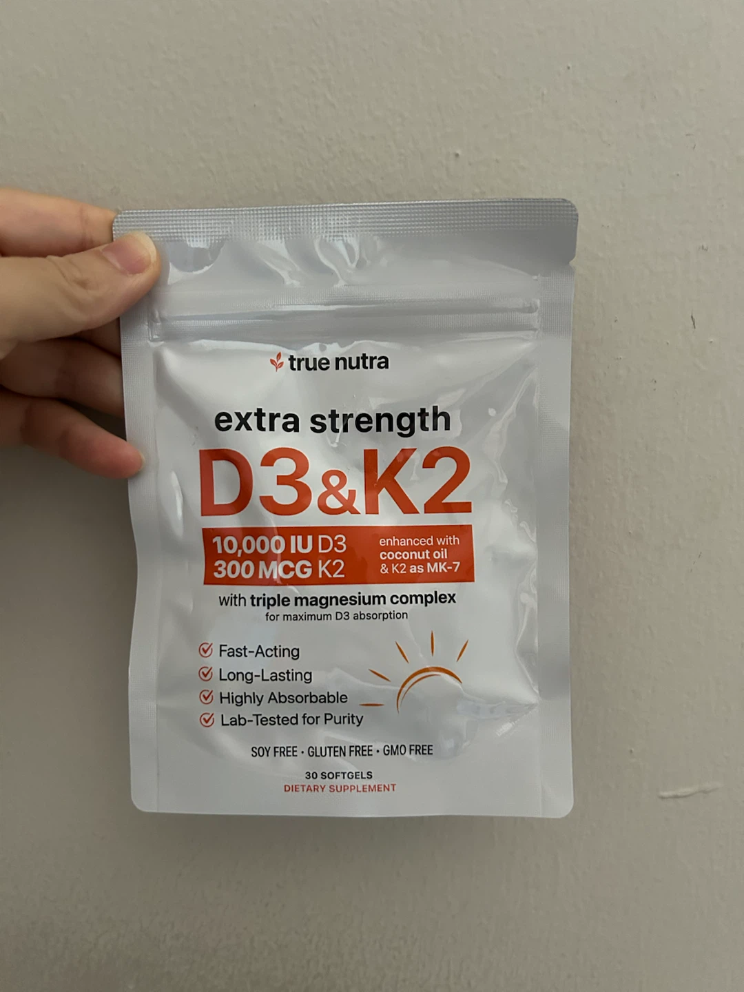 True Nutra Extra Strength D3 & K2 Dietary Supplement