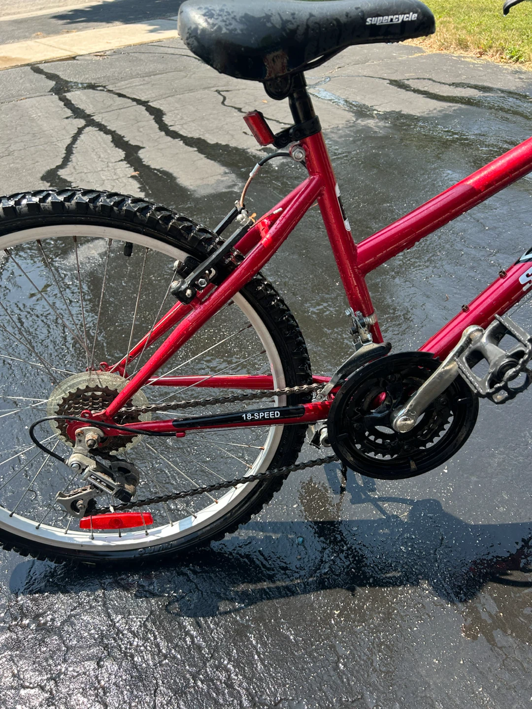 Red Bicycle with Bell, Brakes, and Kickstand - photo 2