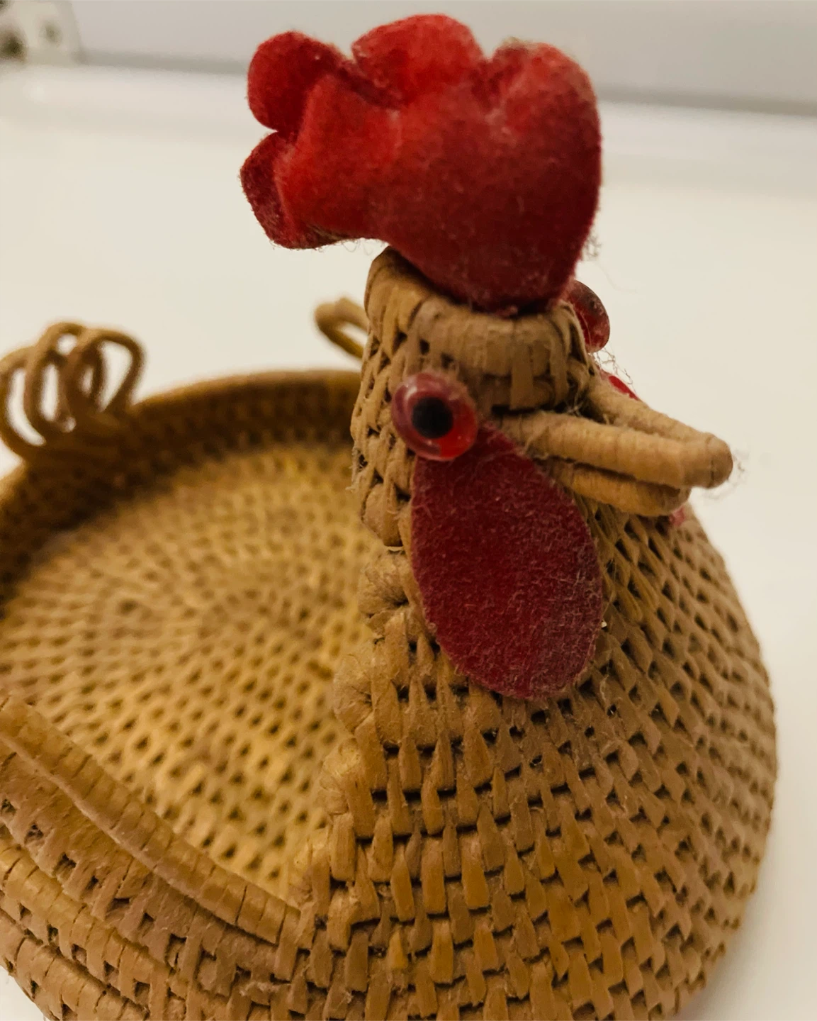 Vintage Hand Woven Chicken Basket - photo 2