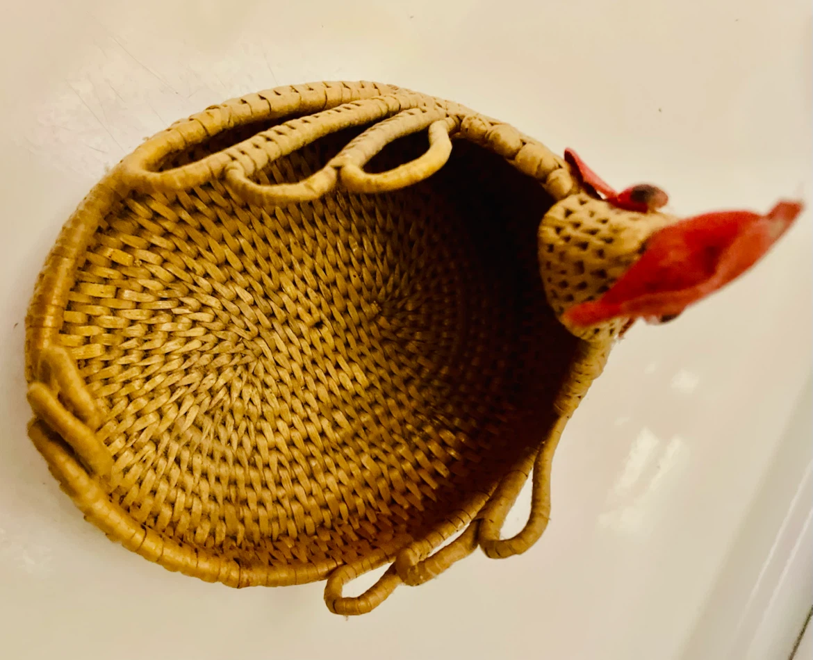 Vintage Hand Woven Chicken Basket - photo 4